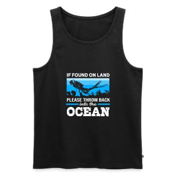 Dive - Men's Premium Organic Tank Top - black - Front - Michal (187cm)