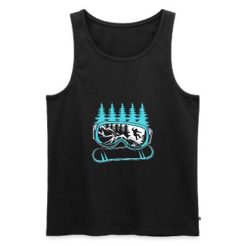 Snowboard Snowboarding Snowboard Holidays Snowboarders - Men's Premium Organic Tank Top - black - Front - AI Model Male 178 light (178cm)
