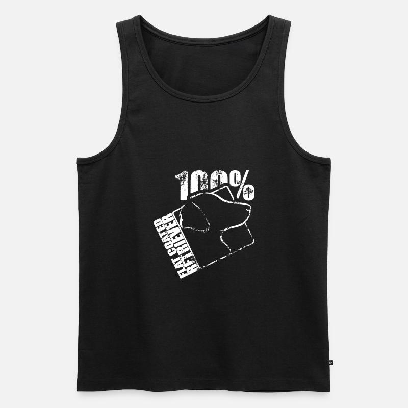 FLAT COATED RETRIEVER 100 - Männer Premium Bio Tank Top - Schwarz