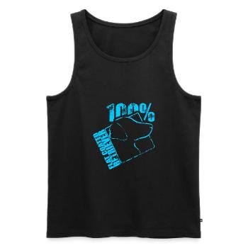 FLAT COATED RETRIEVER 100 - Männer Premium Bio Tank Top - Schwarz - Vorne - AI Model Male 178 light (178cm)