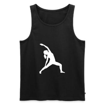 Fitness | Gymnastique | aérobic | ajustement | formateur Yoga - Débardeur bio Premium Homme - noir - Devant - Michal (187cm)