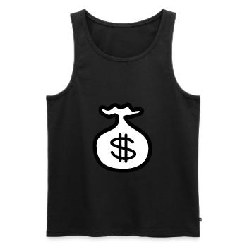 backpack suitcase backpack bag briefcase83 - Men's Premium Organic Tank Top - black - Front - AI Model Male 178 light (178cm)