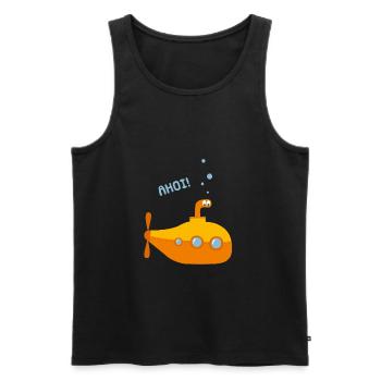 Unterwasser Comic U-Boot - Männer Premium Bio Tank Top - Schwarz - Vorne - AI Model Male 178 light (178cm)