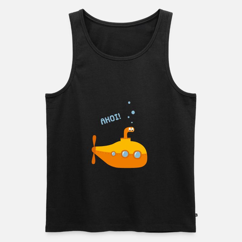 Unterwasser Comic U-Boot - Männer Premium Bio Tank Top - Schwarz