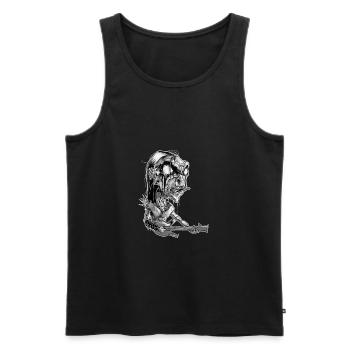 Black-Metal-Sven - Männer Premium Bio Tank Top - Schwarz - Vorne - AI Model Male 178 light (178cm)