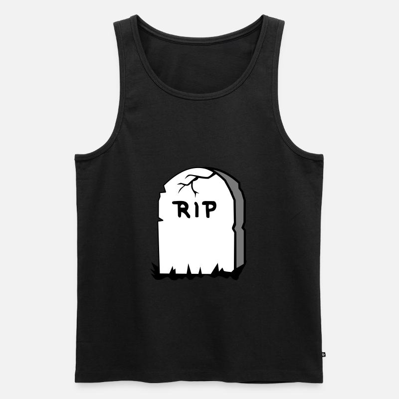 Gravestone - Männer Premium Bio Tank Top - Schwarz