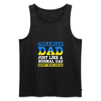 Ukraine Père Fête des Pères Cadeau Papa - Débardeur bio Premium Homme - noir - Devant - Michal (187cm)