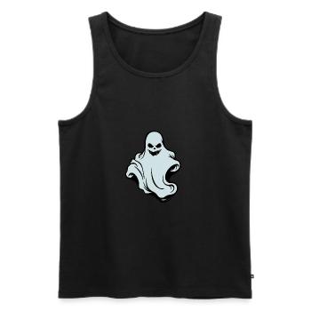 Der Geist - le fantôme - Débardeur bio Premium Homme - noir - Devant - AI Model Male 178 light (178cm)