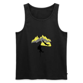 speleo_montagne1 - Men's Premium Organic Tank Top - black - Front - AI Model Male 178 light (178cm)