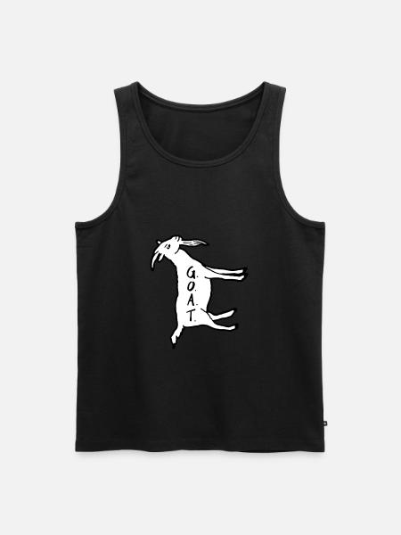 Goat 90 ° left - Men's Premium Organic Tank Top - black