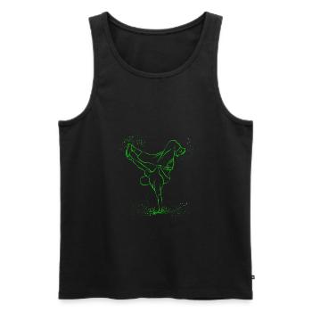 break dancing - Men's Premium Organic Tank Top - black - Front - AI Model Male 178 light (178cm)