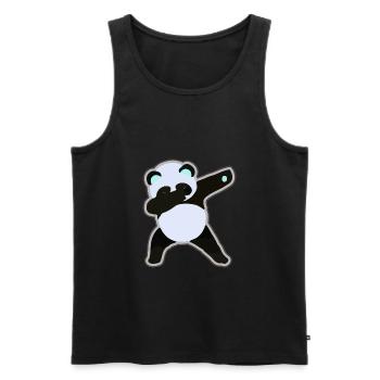 Dab Panda - Men's Premium Organic Tank Top - black - Front - AI Model Male 178 light (178cm)