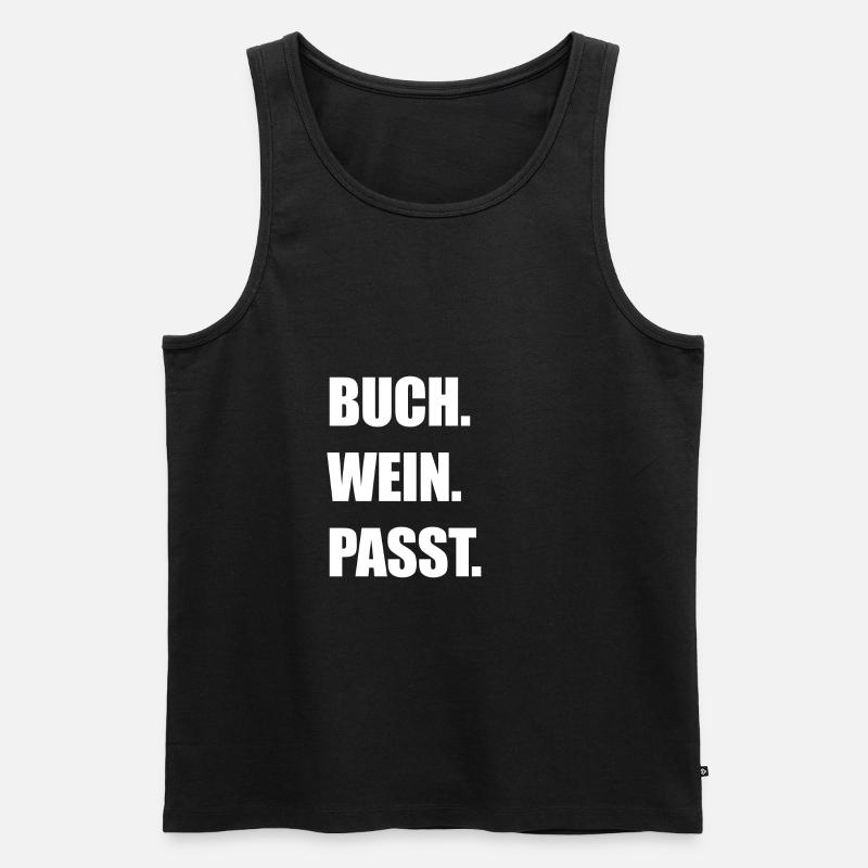 Buch - Männer Premium Bio Tank Top - Schwarz