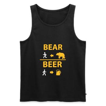 Bär und Bier - Männer Premium Bio Tank Top - Schwarz - Vorne - AI Model Male 178 light (178cm)