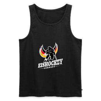 DEUTSCHLAND EISHOCKEY TEAM GERMANY ADLER - Männer Premium Bio Tank Top - Schwarz - Vorne - Michal (187cm)