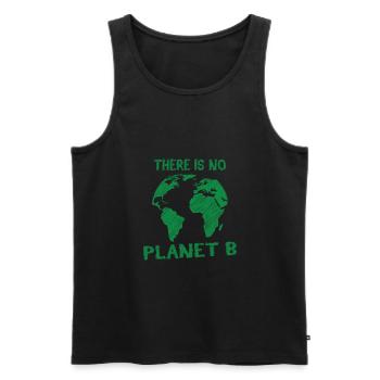 Es gibt keinen Planeten B - Männer Premium Bio Tank Top - Schwarz - Vorne - AI Model Male 178 light (178cm)