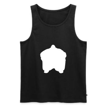 dicker Mann weiss - Männer Premium Bio Tank Top - Schwarz - Vorne - AI Model Male 178 light (178cm)