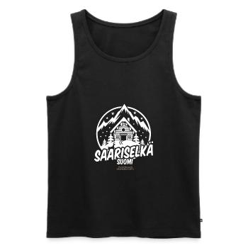 Saariselkä Suomi Finnland Ski Resort - Männer Premium Bio Tank Top - Schwarz - Vorne - AI Model Male 178 light (178cm)