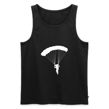 parachute - Men's Premium Organic Tank Top - black - Front - AI Model Male 178 light (178cm)