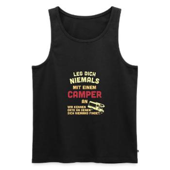 camper - Männer Premium Bio Tank Top - Schwarz - Vorne - Michal (187cm)