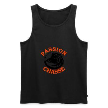 BOAR HUNTING PASSION - Men's Premium Organic Tank Top - black - Front - Michal (187cm)