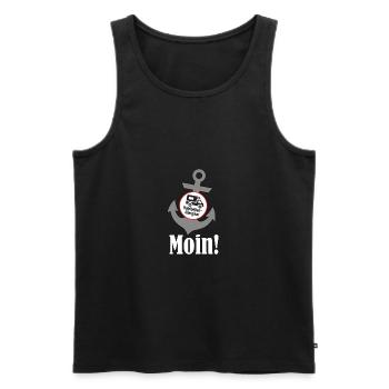 Moin! - Männer Premium Bio Tank Top - Schwarz - Vorne - Michal (187cm)