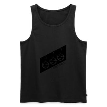 grenoble - Men's Premium Organic Tank Top - black - Front - AI Model Male 178 light (178cm)
