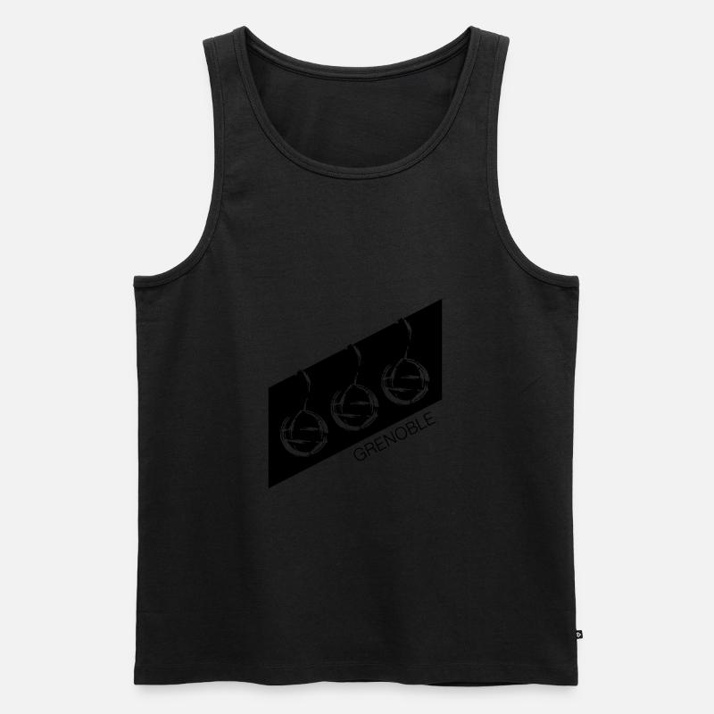 grenoble - Männer Premium Bio Tank Top - Schwarz