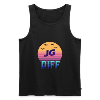 Mid,Supp,Adc,Top,Jgl,Jg Diff,Difference Legends - Männer Premium Bio Tank Top - Schwarz - Vorne - AI Model Male 178 light (178cm)