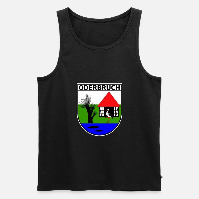 Oderbruch Wappen - Männer Premium Bio Tank Top - Schwarz