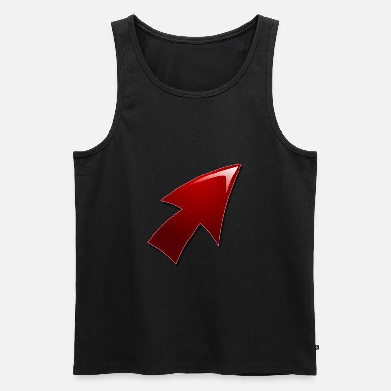 Pfeil - Männer Premium Bio Tank Top - Schwarz