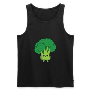 broccoli - Men's Premium Organic Tank Top - black - Front - AI Model Male 178 light (178cm)