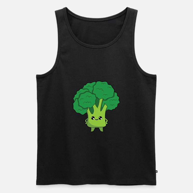 Brokkoli - Männer Premium Bio Tank Top - Schwarz