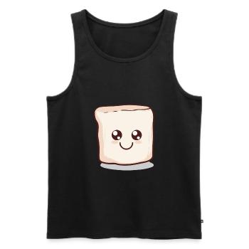 Kawaii Marshmallow | S'more | Camping - Men's Premium Organic Tank Top - black - Front - AI Model Male 178 light (178cm)