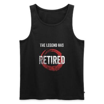 The Legend Has Retired - Men's Premium Organic Tank Top - black - Front - Michal (187cm)