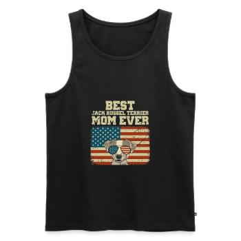 Beste Mama JACK RUSSEL TERRIER Patriot - Männer Premium Bio Tank Top - Schwarz - Vorne - Michal (187cm)