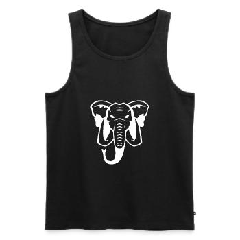 Elefant - Männer Premium Bio Tank Top - Schwarz - Vorne - Michal (187cm)