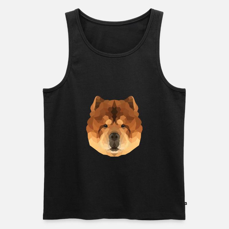 Polyart Chow Chow - Männer Premium Bio Tank Top - Schwarz