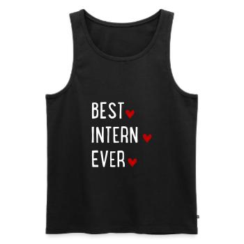 bester Praktikant - Männer Premium Bio Tank Top - Schwarz - Vorne - Michal (187cm)