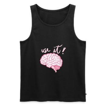 Cerveau - Utilisez-le ! - Débardeur bio Premium Homme - noir - Devant - AI Model Male 178 light (178cm)