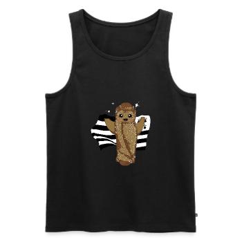 gwenn ha du - Men's Premium Organic Tank Top - black - Front - AI Model Male 178 light (178cm)