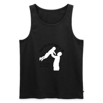 Merci papa de donner la vie , bonne fête des pères - Débardeur bio Premium Homme - noir - Devant - AI Model Male 178 light (178cm)