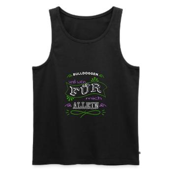 chihuahua schäferhund rotwein weinschorle - Männer Premium Bio Tank Top - Schwarz - Vorne - Michal (187cm)