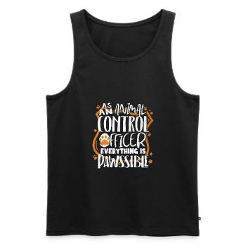 Animal Control Officer Everything Is Pawssible - Men's Premium Organic Tank Top - black - Front - Michal (187cm)