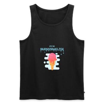 Zum dahinschmelzen - Eis - Männer Premium Bio Tank Top - Schwarz - Vorne - Michal (187cm)