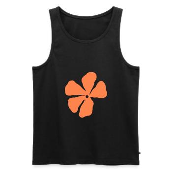 Orange Flower Petals - Men's Premium Organic Tank Top - black - Front - AI Model Male 178 light (178cm)