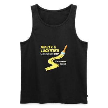 Beste Maler Design für Maler und Lackierer - Männer Premium Bio Tank Top - Schwarz - Vorne - AI Model Male 178 light (178cm)