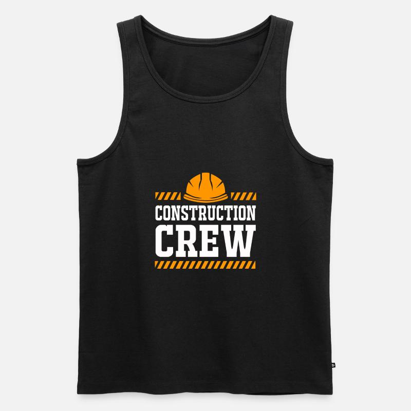 Construction worker construction site - Men's Premium Organic Tank Top - black