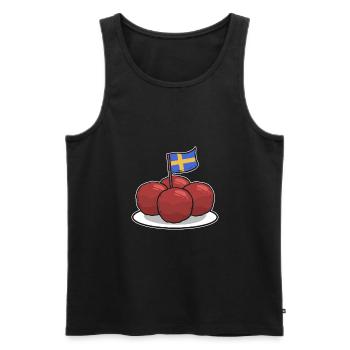 Suède Boulettes de viande suédoises - Débardeur bio Premium Homme - noir - Devant - Michal (187cm)