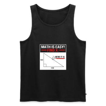 Mathematics - Men's Premium Organic Tank Top - black - Front - AI Model Male 178 light (178cm)